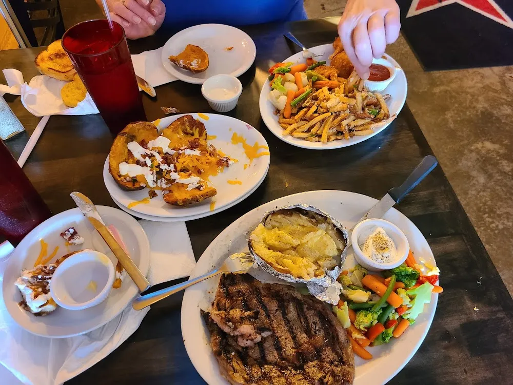 Rib I Steak & Shrimp Dinner